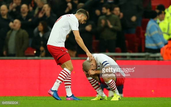 The late cup final defeat was too much to take for the outstanding Oriol Romeu. Photo: Getty.