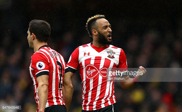 Redmond celebrates his second goal against Watford. Photo: Getty.