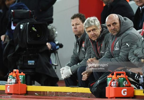 Another tough day for Arsene Wenger. | Photo: Getty Images/Laurence Griffiths