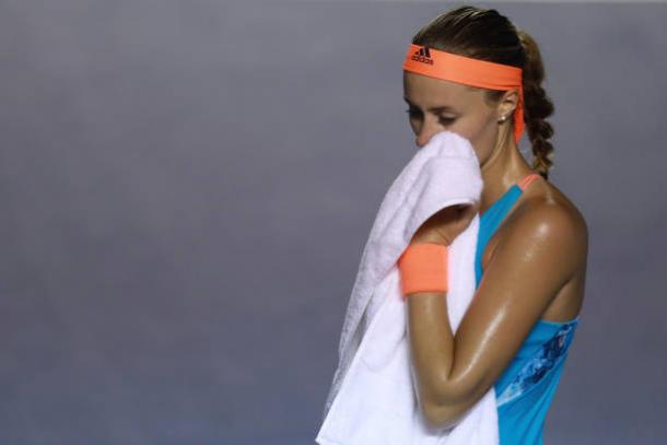 Mladenovic not able to back up her huge win in Dubai | Photo: Miguel Tovar/Getty Images