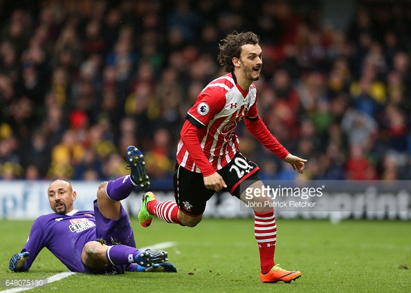 Gabbiadini makes it six in four at Watford. Photo: Getty.