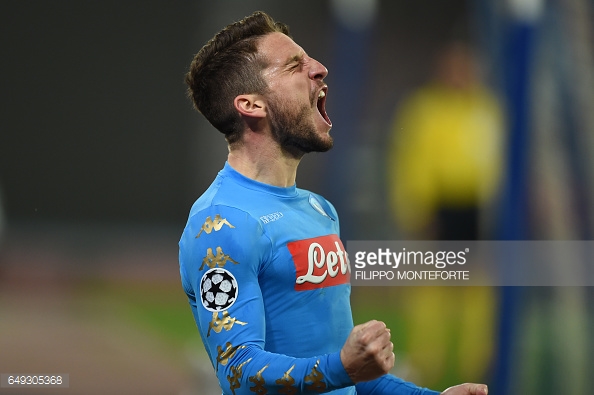 Mertens scored and hit the post in a thrilling first half (photo: Getty Images)