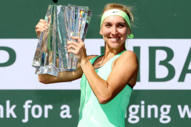 Premier Events such as those in Indian Wells, won by Elena Vesnina this year, will be on the surface (Getty/Matthew Stockman)