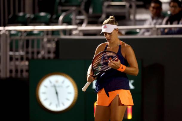 Kerber is seeking to make the last four in Miami for the second year running. Photo credit: Matthew Stockman/Getty Images.