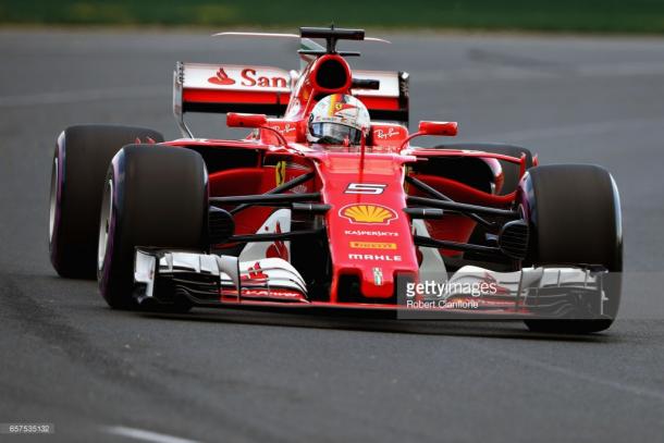 Vettel looks menacing. | Photo: Getty Images/Robert Cianflone