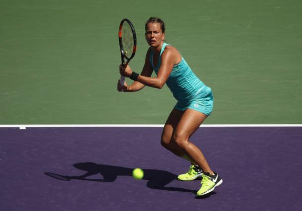 Strycova, the oldest Czech in the draw, is seeking her first semifinal appearance in Prague. Photo credit: Julian Finney/Getty Images.