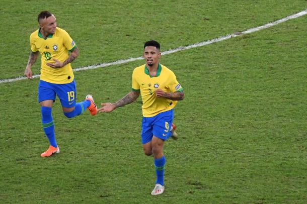 Gabriel Jesus celebrando el segundo gol | Foto: CONMEBOL