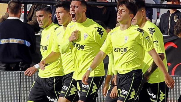 Jugadores del Córdoba CF en el partido contra el Rayo Vallecano | Fuente: Córdoba CF