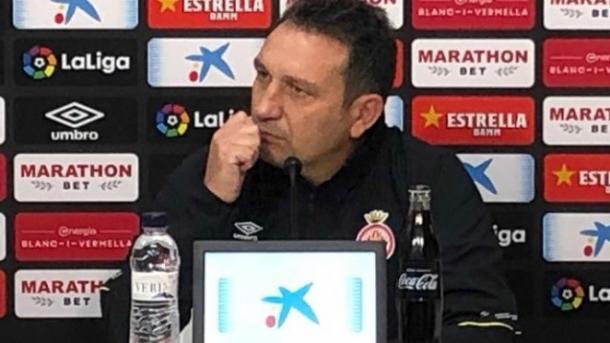 Eusebio en la previa al partido | Foto: Girona FC