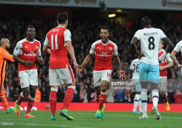 Walcott scored for the second game running. | Photo: Getty Images/Stuart MacFarlane