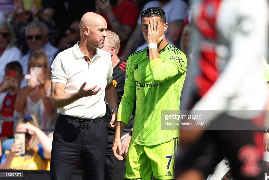 Ronaldo and Ten Hag had a sour relationship from day one (Photo by Matthew Ashton - AMA/Getty Images)