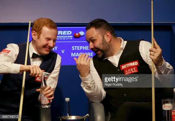 McGill and Maguire share a joke before the carnage unfolded (photo: Getty Images)
