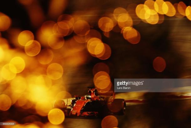Alonso retired late on. | Photo: Getty Images/Lars Baron