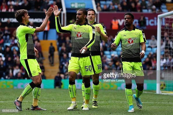 Lewis Grabban scored in Reading's 3-1 win at Villa Park. (picture: Getty Images / Matthew Lewis)