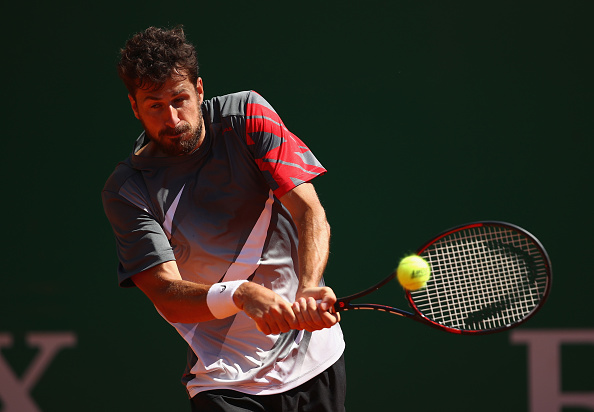 Robin Haase in action during his first round match at the Monte Carlo Rolez Masters. (Photo: Getty Images / Clive Brunskill)