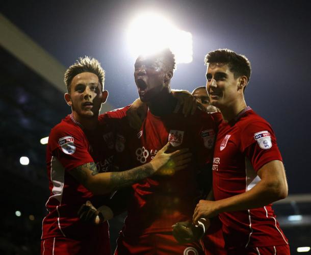 Abraham celebrando un gol con el Bristol City. Foto: Getty Images