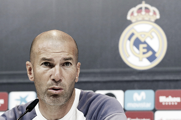 Zidane em entrevista coletiva | Foto: Divulgação/Getty Images