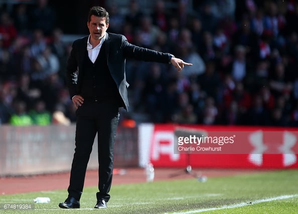 Silva shouts instructions to his players during Hull's draw at Southampton/Photo: Charlie Crowhurst/Getty images