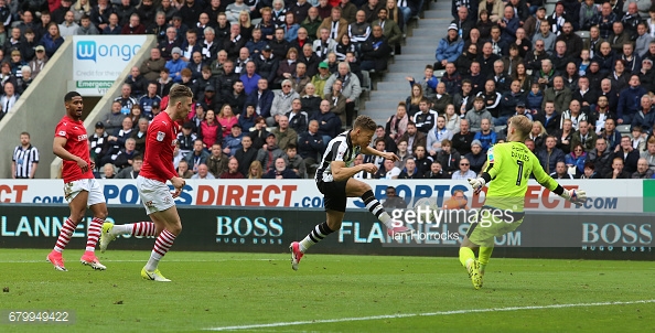 Gayle scored on the final day of the season to cap off a brilliant campaign (Photo: GettyImages/ Ian Horrocks)