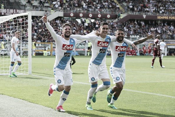 Trio formado por Mertens, Callejón e Insigne é a esperança de gols do Napoli (Foto: Getty Images)