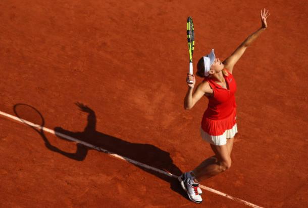 Serving could be important for Caroline Wozniacki in this encounter (Getty/Clive Brunskill)