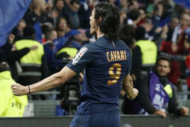 Edinson Cavani celebra uno de los goles anotados ante el Monaco. | FOTO: PSG.fr