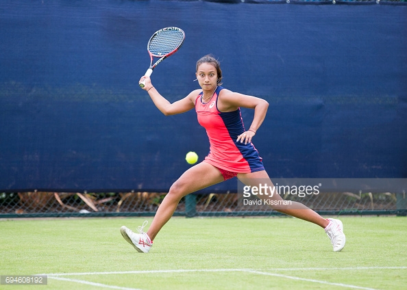 Eden Smith beat Deniz Khazaniuk 6-3, 3-6, 6-1 yesterday. (picture: Getty Images / David Kissman)