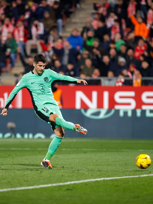 Morata haciendo uno de los goles contra el Girona/Foto: Atlético de Madrid 