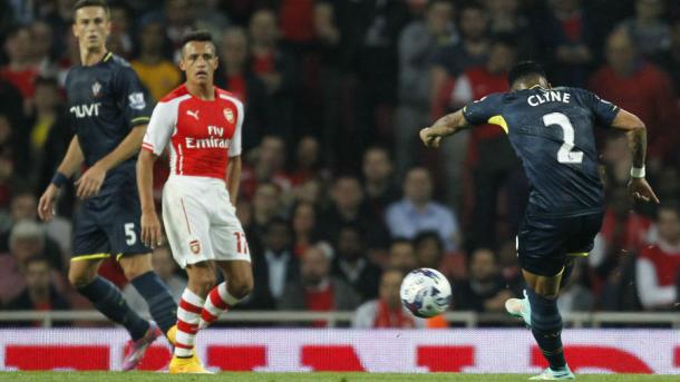 Southampton beat Arsenal 2-1 at the Emirates in the League Cup in 2014. Photo: Getty.