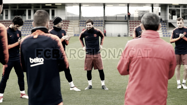 Aplausos a Leo Messi por su reciente paternidad | Foto del Fútbol Club Barcelona