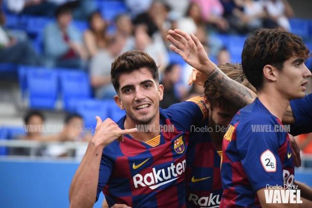 El FC Barcelona B celebrando un gol. FOTO: Noelia Déniz