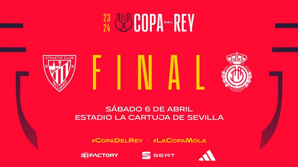Cartel promocional de la final de la Copa del Rey entre el Athletic Club de Bilbao y el Real Club Deportivo Mallorca / Fuente: Diario de Mallorca