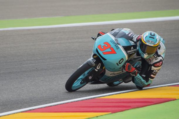 Su debut en el Circuito de Aragón como sustituto de Livio Loi. Foto: Leopard Racing.