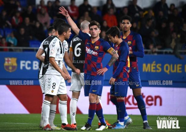 Monchu, Abe y Araujo ante el Castellón | Foto: Noelia Déniz (VAVEL)