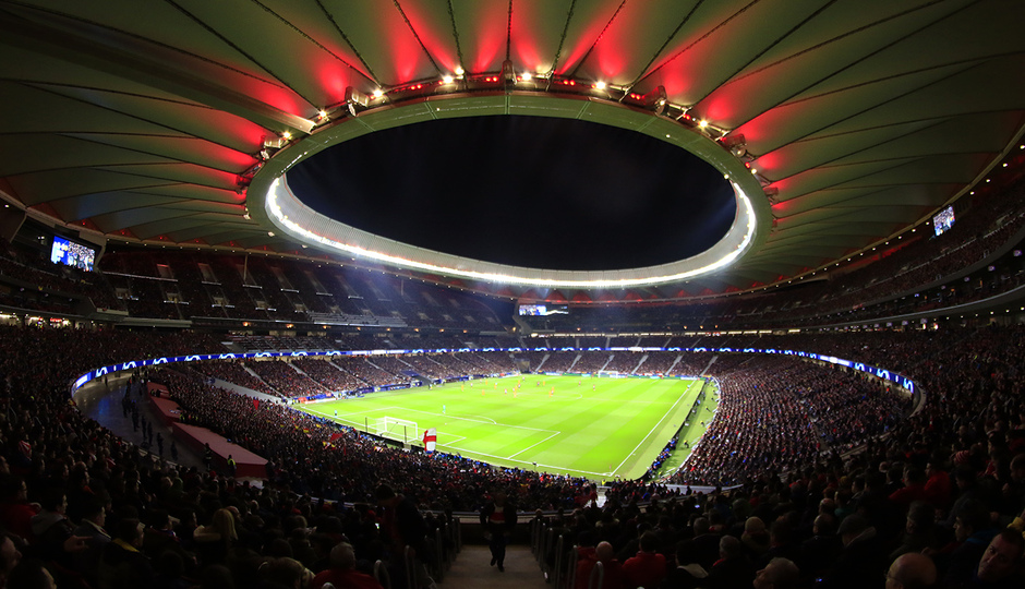 El Metropolitano en noche  de Champions/Foto: Club Atlético de Madrid