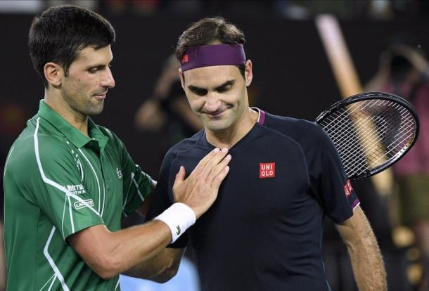 El último partido disputado por Federer fue la semifinal del Australian Open ante Novak Djokovic. Luego de eso, una exhibición ante Rafael Nadal en Sudáfrica. Imagen: AP.
