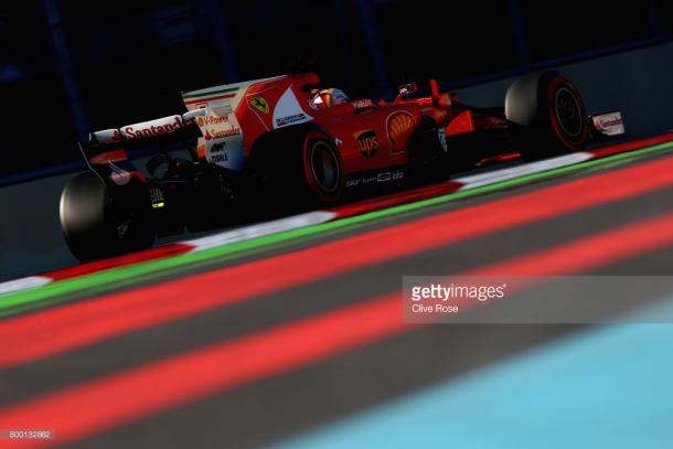 Vettel struggled with hydraulics. | Photo: Getty Images/Clive Rose