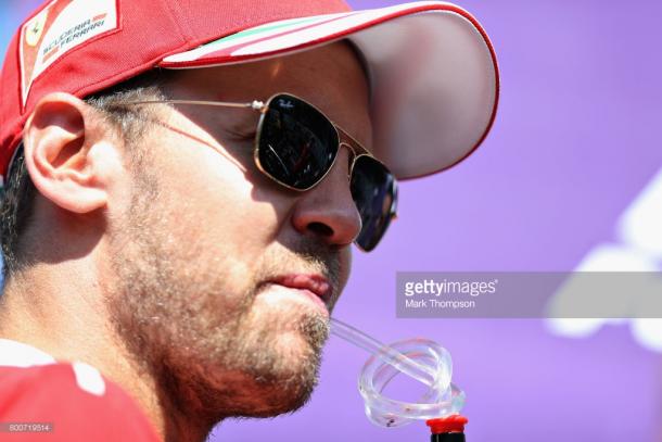 Vettel has tried to deflect the blame. | Photo: Getty Images/Mark Thompson
