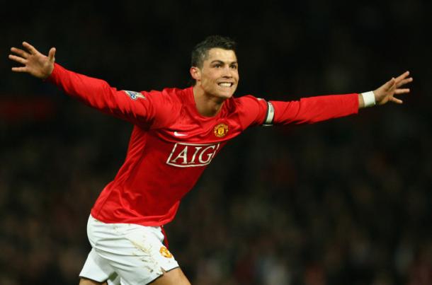 Cristiano celebra un gol con el United (Foto: Getty Images)