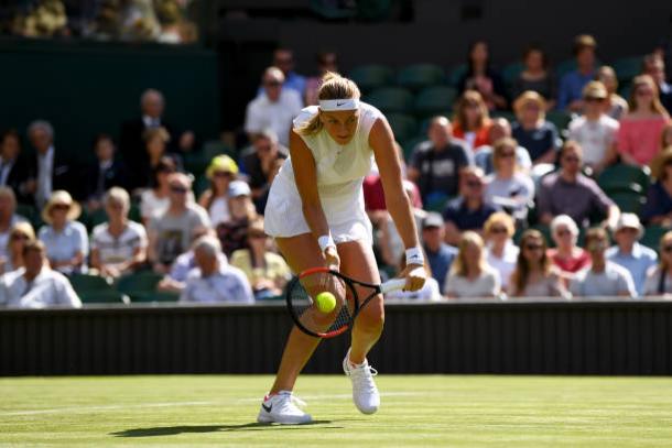 Petra Kvitova won on Centre Court for the first time in two years earlier today (Getty/David Ramos)