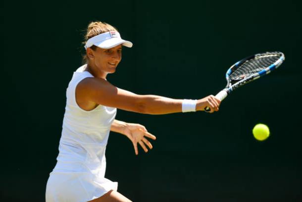 Irina-Camelia Begu in action at Wimbledon last year (Getty/Shaun Botterill)