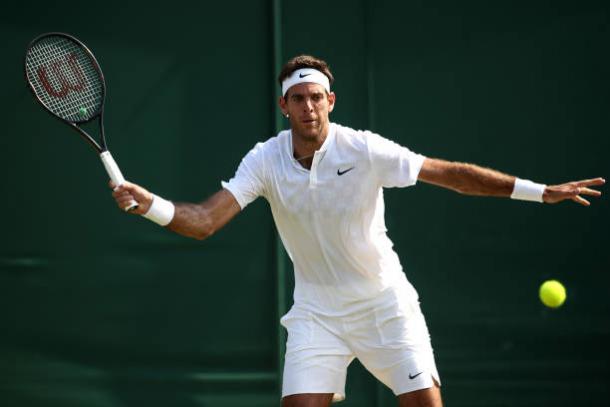 Juan Martin del Potro in action at Wimbledon (Getty/Julian Finney)