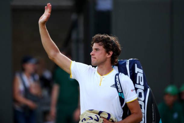 Dominic Thiem after his fourth round loss at Wimbledon (Getty/Clive Brunskill)