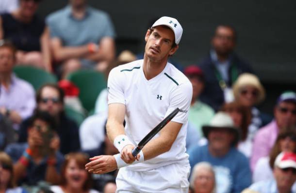 Andy Murray during his Wimbledon loss to Sam Querrey (Getty/Clive Brunskill)