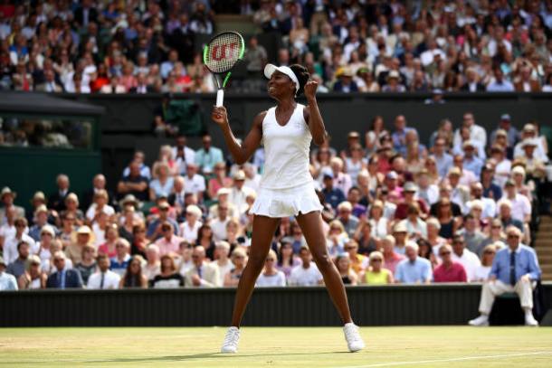 Williams after her win over Johanna Konta at Wimbledon (Getty/Julian Finney)