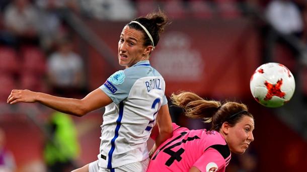 Rachel Corsie could not stop the dominant display England produced against Scotland | Source: uefa.com