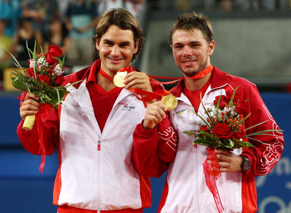 Federer e Wawrinka foram ouro em Pequim 2008/ Foto: Clive Brunskill/ Getty Images