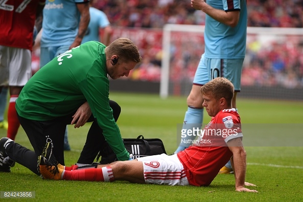 Forest will be hoping Jamie Ward's injury is not too serious. (picture: Getty Images / Nathan Stirk)