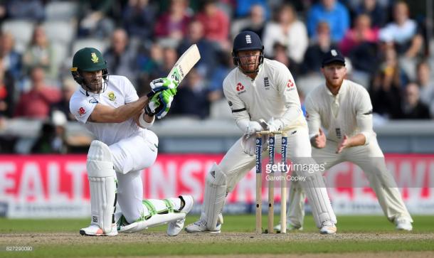 Faf Du Plessis battled for his 61. | Photo: Getty/Gareth Copley