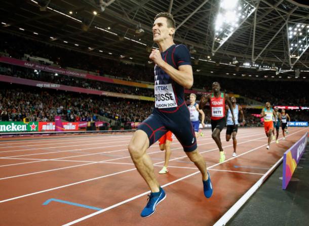 Bosse storming to the line, with the rest of the field failing to make up any ground (Getty/Andy Lyons)